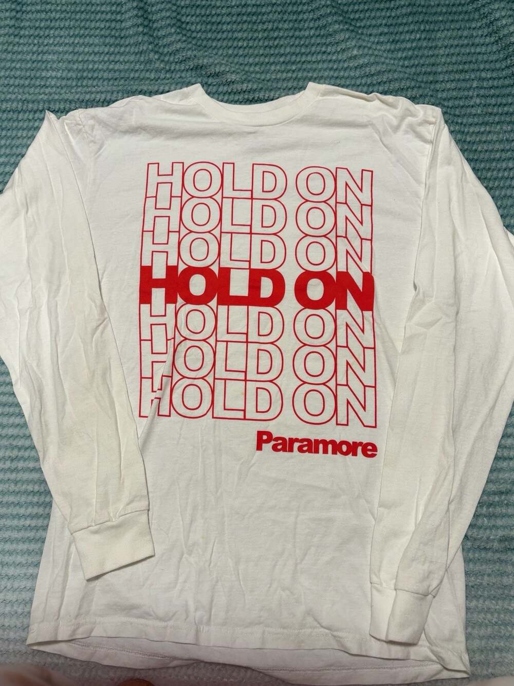 Paramore Hold On Long Sleeve T-Shirt White